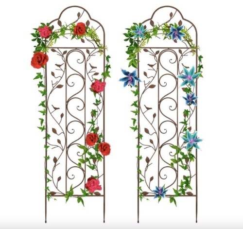 Set of 2 Iron Arched Garden Trellis - Lot 97