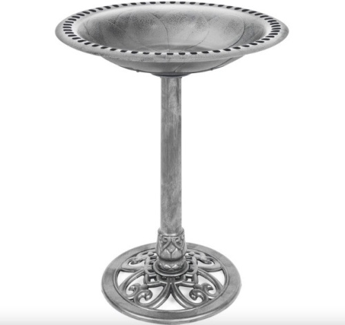 Vintage Outdoor Garden Bird Bath w/ Fleur-de-Lis Accents - Lot 117
