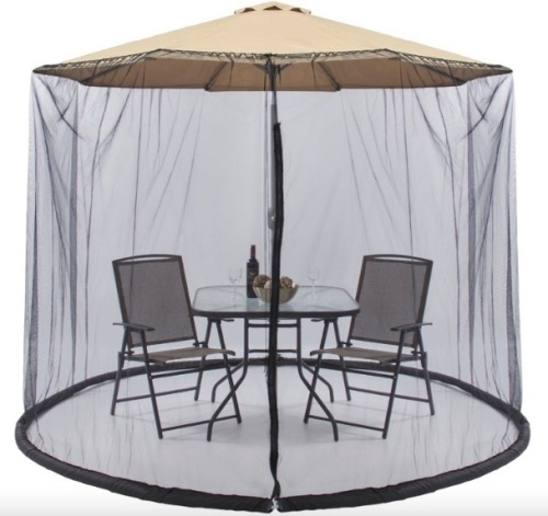 Adjustable Bug Net Accessory for Patio Umbrella w/ Zippered Door - 9ft - Lot 119