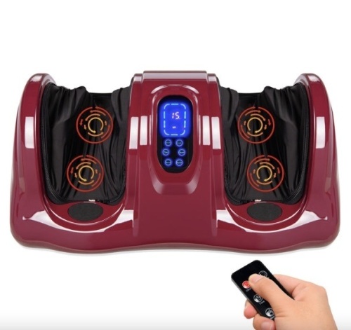 Therapeutic Foot Massager w/ High Intensity Rollers, Remote, 3 Modes - Lot 130