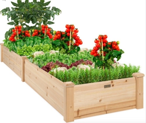 8x2ft Wooden Raised Garden Bed Planter for Garden, Lawn, Yard - Lot 174