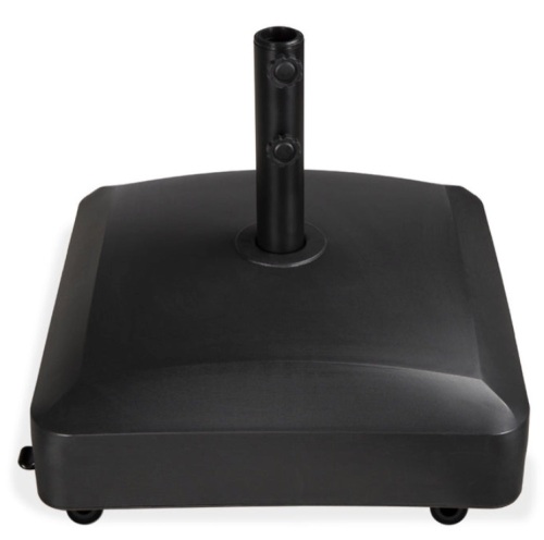 Fillable Mobile Umbrella Base Stand w/ 4 Wheels, 2 Locks, 137lb Capacity, Black - Lot 205