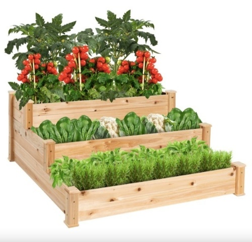 3-Tier Raised Fir Wood Garden Bed Planter - Lot 226