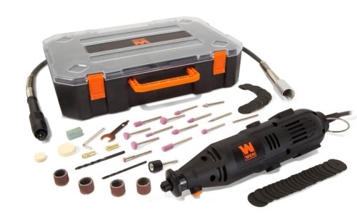 WEN 23103 1-Amp Variable Speed Rotary Tool with 100+ Accessories, Carrying Case and Flex Shaft - Lot 241
