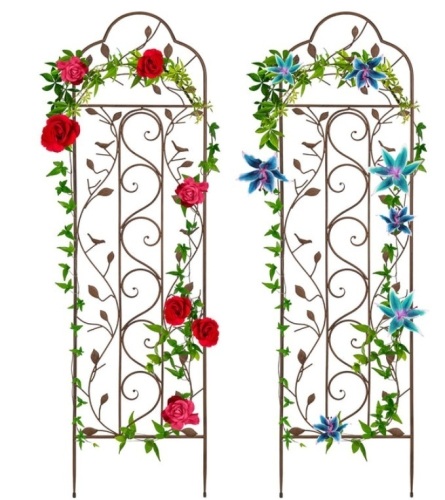 Set of 2 Iron Arched Garden Trellis - Lot 245