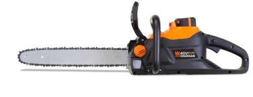 WEN 40417 40V Max Lithium Ion 16-Inch Brushless Chainsaw with 4Ah Battery and Charger - Lot 254