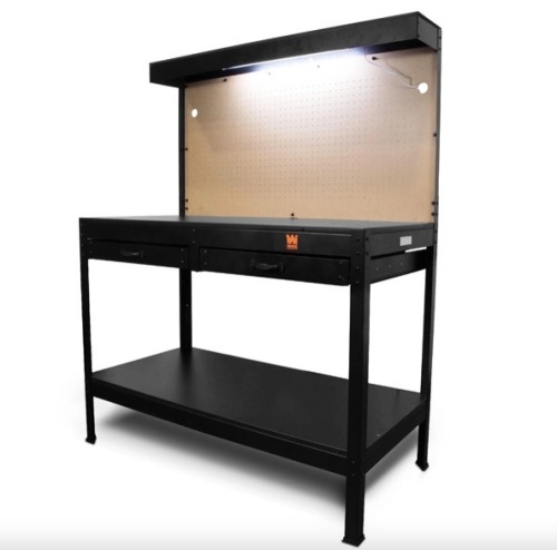 48-Inch Workbench with Power Outlets and Light - Lot 259