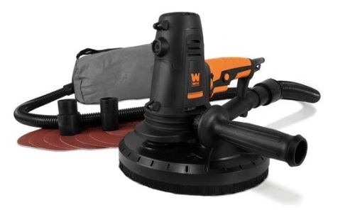10-Amp Variable Speed Handheld Drywall Sander with Sandpaper, Dust Hose and Collection Bag - Lot 262