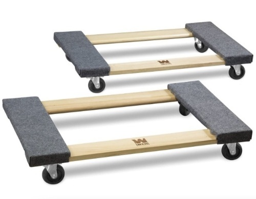 WEN 1320 lbs. Capacity 18 in. x 30 in. Hardwood Furniture Moving Dolly, Two Pack - Lot 270
