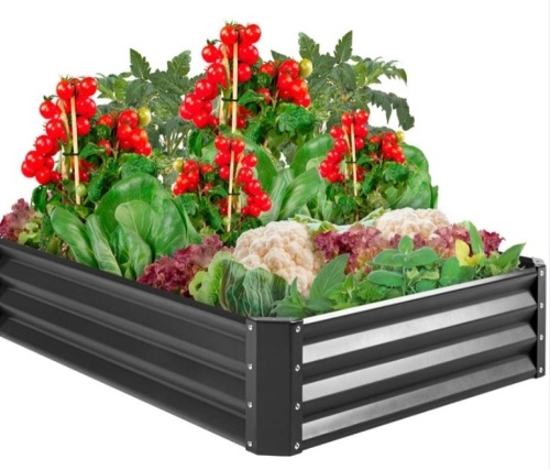 Outdoor Metal Raised Garden Bed for Vegetables, Flowers, Herbs - Lot 327