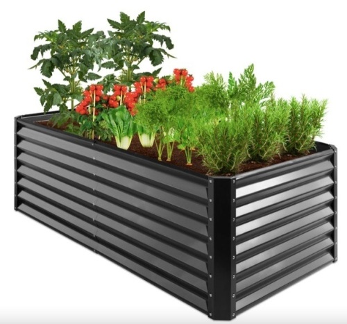 Outdoor Metal Raised Garden Bed for Vegetables, Flowers, Herbs - 6x3x2ft - Lot 345