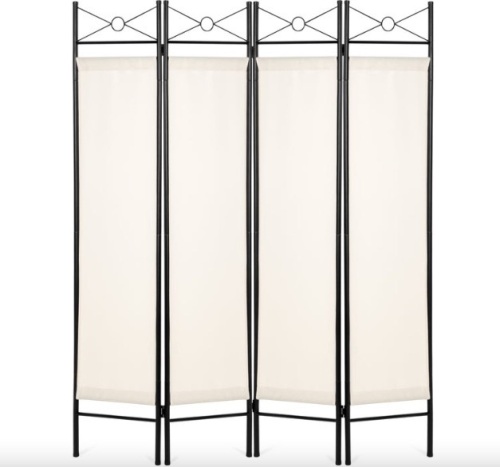 4-Panel Folding Privacy Screen Room Divider Decoration Accent, 6ft - Lot 358