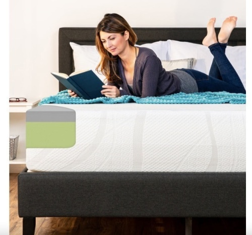 12in Medium-Firm Green Tea & Bamboo Charcoal Gel Memory Foam Mattress - Lot 360