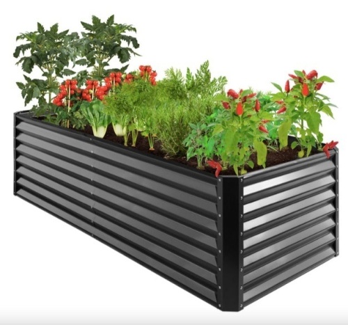 Outdoor Metal Raised Garden Bed for Vegetables, Flowers, Herbs - 8x4x2ft - Lot 379