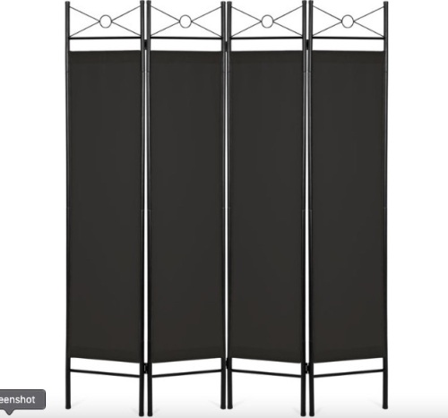 4-Panel Folding Privacy Screen Room Divider Decoration Accent, 6ft - Lot 382