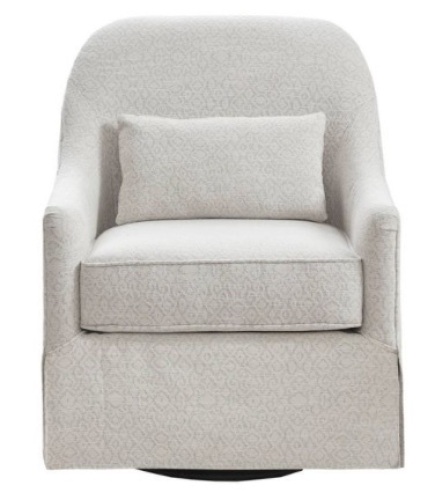 Wilmington Swivel Glider Chair Ivory/Black - Lot 400