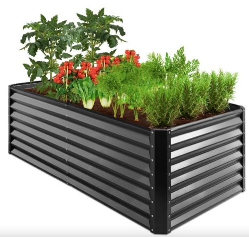 Outdoor Metal Raised Garden Bed for Vegetables, Flowers, Herbs - 6x3x2ft - Lot 411