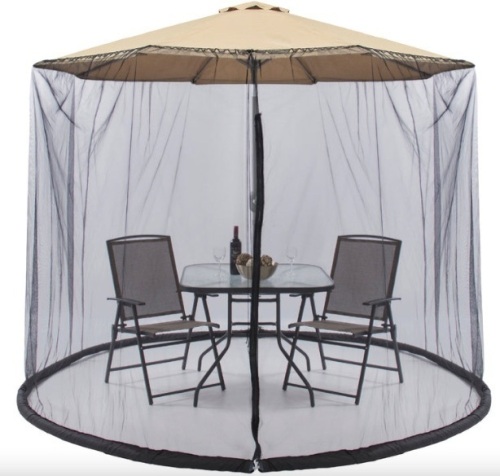 Adjustable Bug Net Accessory for Patio Umbrella w/ Zippered Door - 9ft - Lot 417