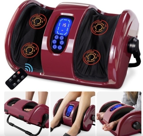 Reflexology Shiatsu Foot Massager w/ High-Intensity Rollers, Remote Control - Lot 433