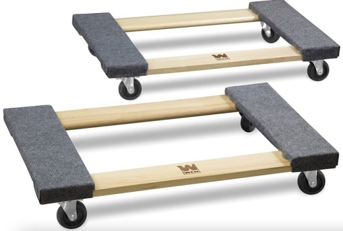 1000 lbs. Capacity 18 in. x 30 in. Hardwood Movers Dolly (2-Pack) - Lot 474