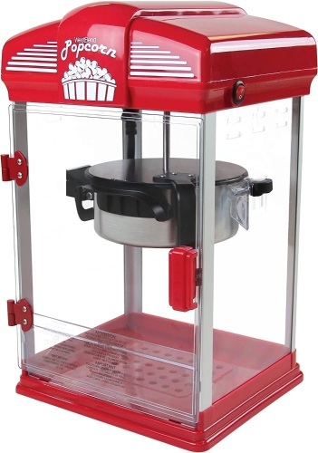 West Bend Hot Oil Theater Style Popcorn Popper Machine with Nonstick Kettle Includes Measuring Tool and Serving Scoop - Lot 2559