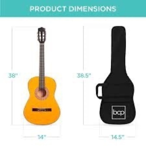 38in Beginner All Wood Acoustic Guitar Starter Kit - Lot 2573
