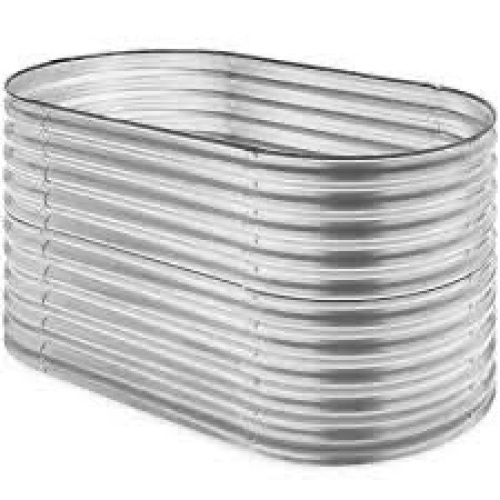 Raised Oval Garden Bed, Customizable Elevated Outdoor Metal Planter - 63in - Lot 2585