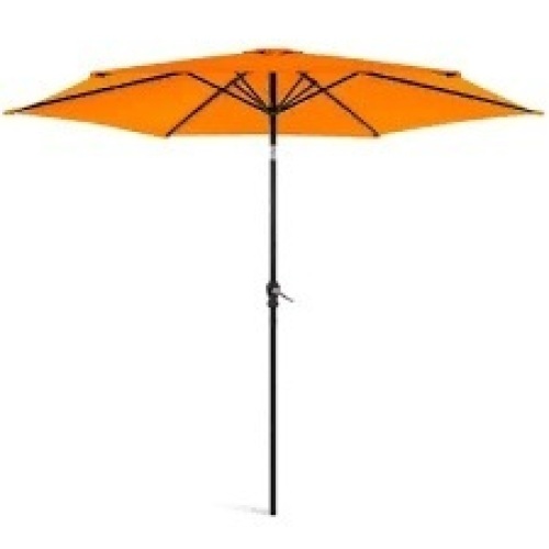 Outdoor Steel Market Patio Umbrella Decoration w/ Tilt, Crank Lift - 10ft - Lot 2638
