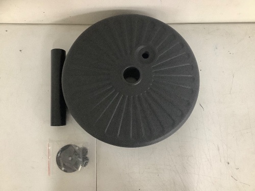 Plastic Patio Umbrella Base Pole Holder Accessory w/ Adjustable Knob - Lot 2862