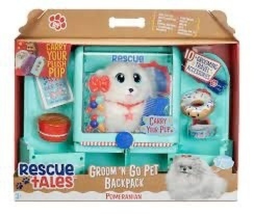 Rescue Tales Groom 'N Go Pet Backpack, w/ Plush Pet - Lot 3005
