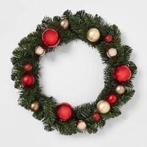 22in Unlit Pine with Shatter-Resistant Ornaments Artificial Christmas - Lot 3012