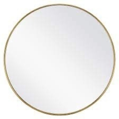 Framed Round Bathroom Vanity Wall Mirror w/ Anti-Blast Film - 36in - Lot 3651