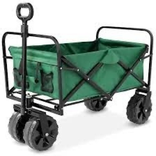Indoor Outdoor Utility Cart w/ 360-Degree Wheels, Adjustable Handle - 36in - Lot 3739