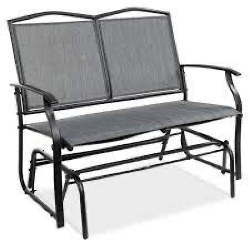 2-Person Patio Loveseat Swing Glider, Bench Rocker w/ Armrests - Lot 3708