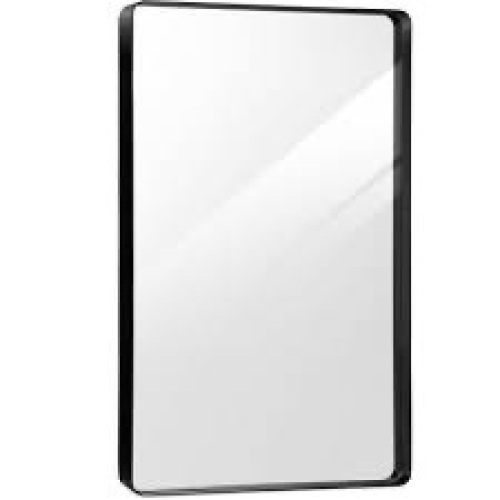 2-Way Rectangle Wall Mirror w/ Rounded Corners, Anti-Blast Film - 24x36in - Lot 3720