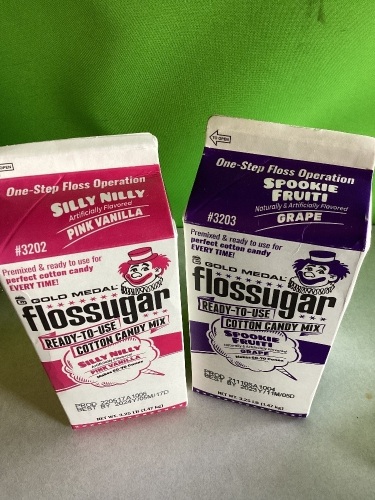 Gold Medal, Variety Candy Flossugar, 2 Pack, Pink Vanilla/Grape, New, In Date, $19.99 - Lot 23