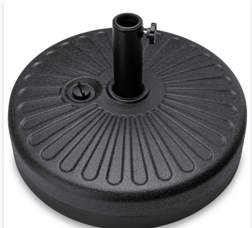 Best Choice Products Fillable Plastic Patio Umbrella Base StandPole Holder for Outdoor, Lawn, Garden - Black, Like New, retail - $39.99 - Lot 26