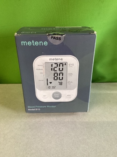 Metene, Blood Pressure Monitor, B15, Like New, Retail - $25.49 - Lot 34