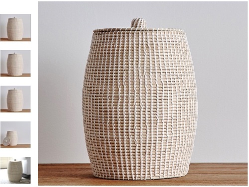 Pottery  Barn, Woven Prayer Hamper, New, Retail - $129 - Lot 39