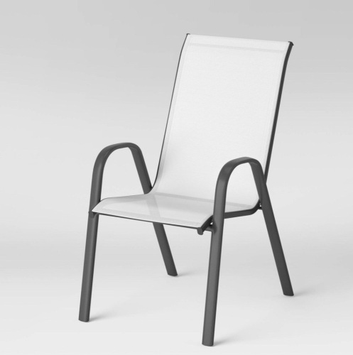 Sling Stacking Patio Chair - White - Room Essentials, LOT of 4, New, Retail - $24 - Lot 44