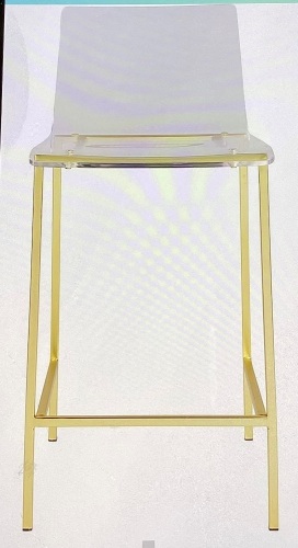 Euro Style Chloe Counter Stool (Set Of 2), Matte BrushedGold, Like New, Retail - $844 - Lot 56