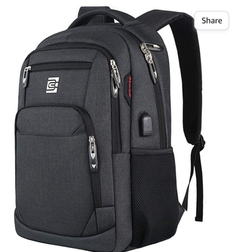 Laptop Backpack,Business Travel Anti Theft Slim Durable LaptopsBackpack with USB Charging Port, Water Resistant CollegeSchool Computer Bag for Women & Men Fits 15.6 Inch Laptop andNotebook - Black, Like New, Retail - $31.99 - Lot 71