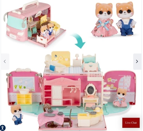 Camper Van Playset Pretend Play Dollhouse with Tiny Critters, Like New, retail - $29.99 - Lot 76