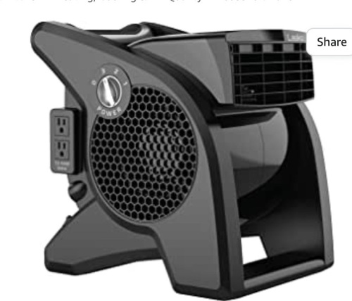 Lasko High Velocity Pro-Performance Pivoting Utility Fan forCooling, Ventilating, Exhausting and Drying at Home, Job Site andWork Shop, Black Grey U15617, Like New, Retail - $90.99 - Lot 86