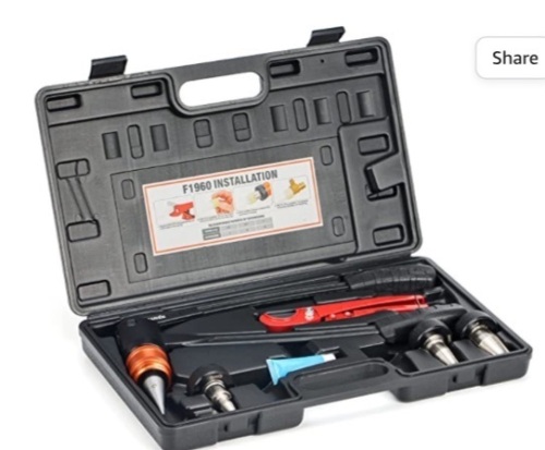 IWISS PEX Expansion Tool Kit, Sized 1/2 inch, 3/4 inch, 1 inch, AutoRotation Expander Tool with Pex-A Tubing Installed for UponorWirsbo ProPEX, PowerPEX Expansion Ring, Like New, Retail - $149.99 - Lot 87