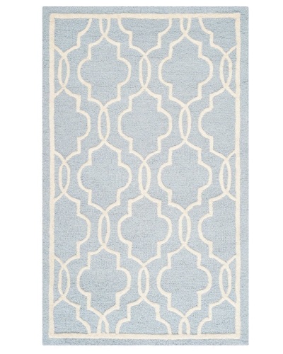 Langley Textured Rug - Light Blue / Ivory (2'6"x4') - Safavieh, Like New, Retail - $41.49 - Lot 95