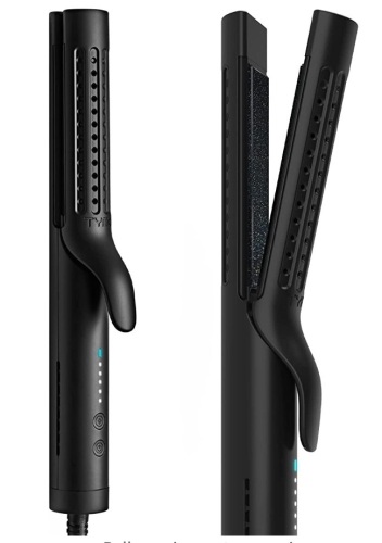TYMO 360°Airflow Styler Hair Curling Flat Iron, 2 in 1 lonic Hair Curler &Straightener for All Styles, with 88 Tiny lonic Air Vents, 5 AdjustableTemp, 3D Floating Ceramic Plate, PTC Fast Heat-Up, Like New, Retail - $69.99 - Lot 97