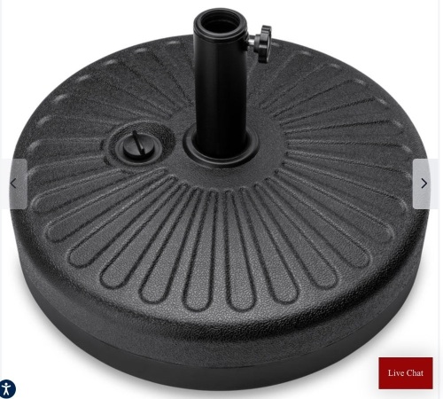 Plastic Patio Umbrella Base Pole Holder Accessory w/ Adjustable Knob, Like New, Retail - $32.99 - Lot 100