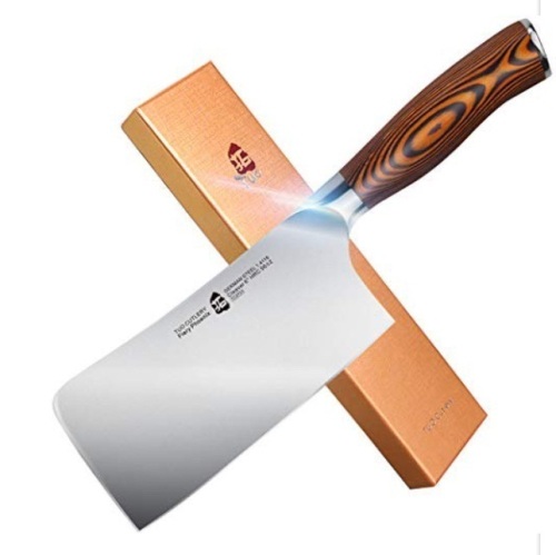 TUO Cleaver Kitchen Chopping Knife, Stainless Steel, 6 inch - FieryPhoenix Series, Like New, Retail - $23.99 - Lot 101