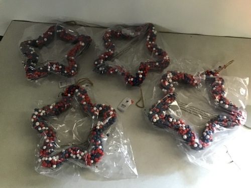 Star Wreath, LOT of 4, New, Retail - $5 - Lot 105